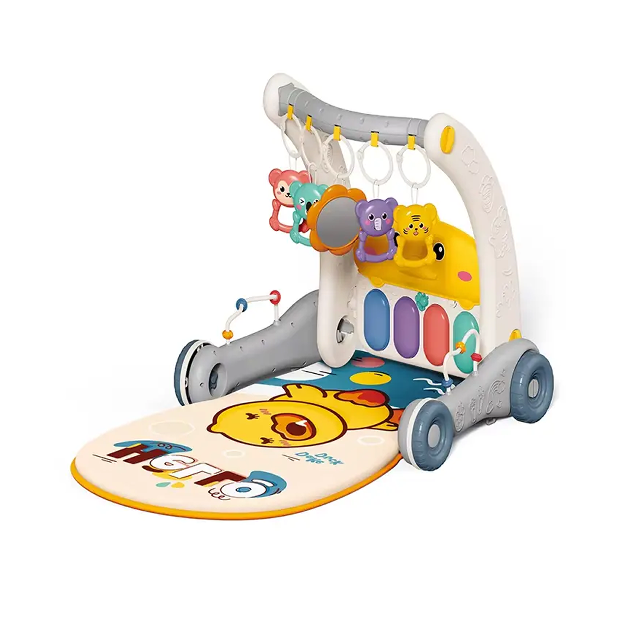 Ходунки детские 2в1 из пианино Серый