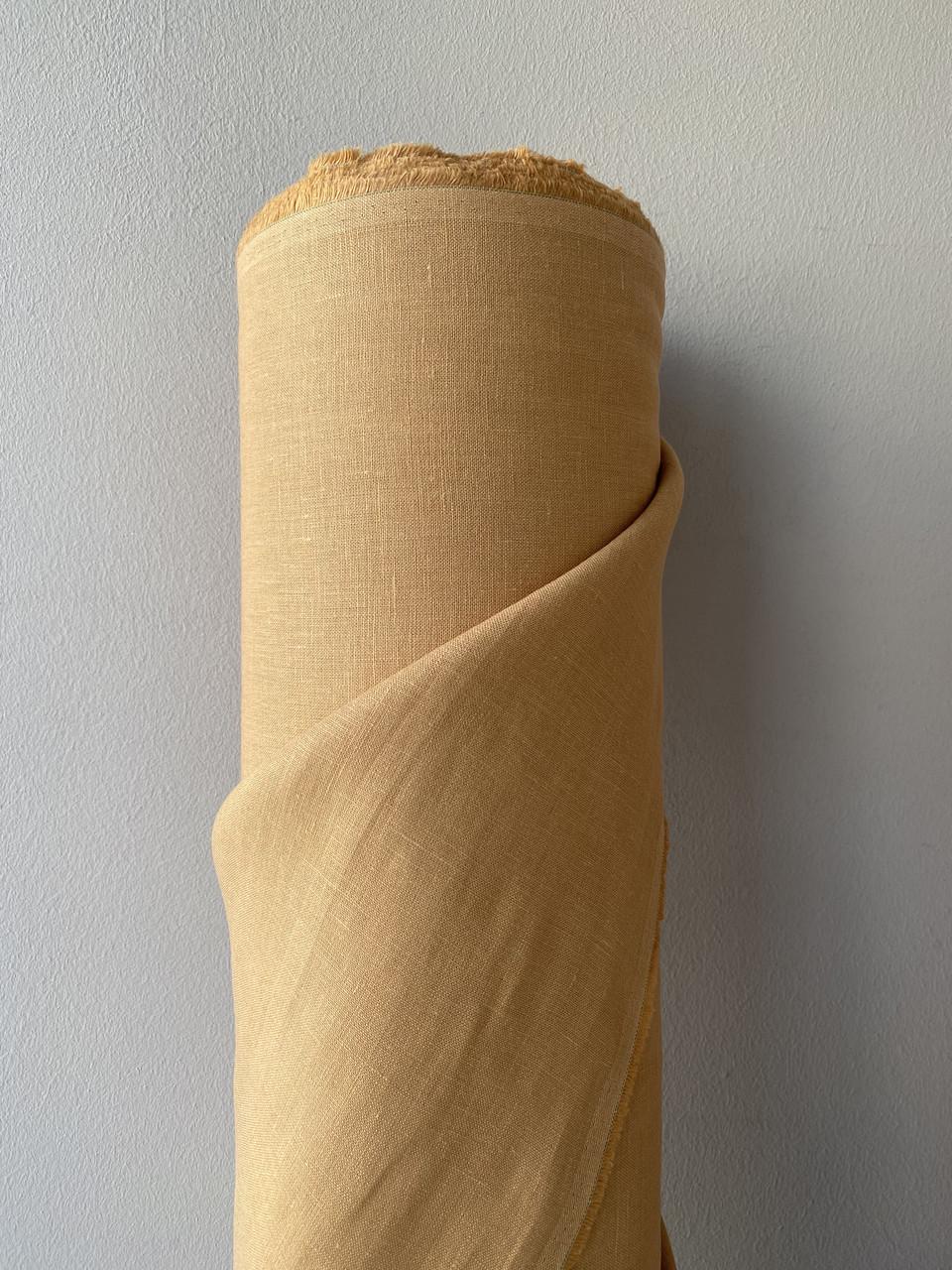 Ткань LINEN PLUS 100% лен 150 см 353 Рыжевато-коричневый