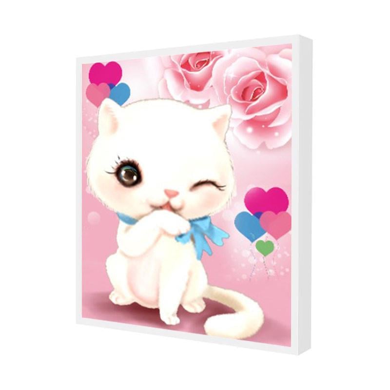 Алмазная мозаика Lesko DIY 2032 Котик Ландыш Алмазная мозаика Lesko DIY 2032 Котик Ландыш