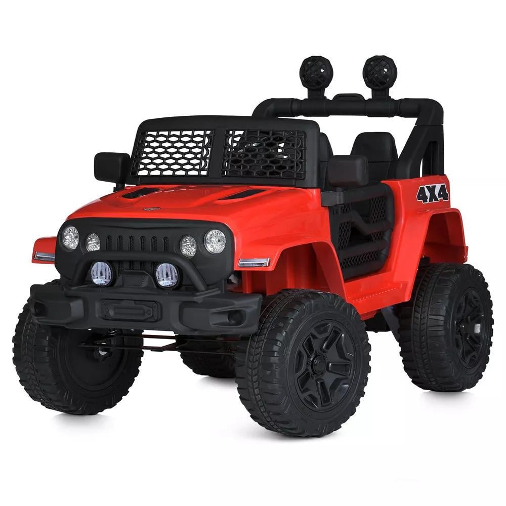 Електромобіль Bambi Jeep з пультом керування та світлом Червоний (M 5734EBLR-3)