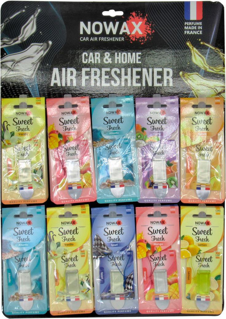 Ароматизатор для авто Nowax Sweet Fresh на дзеркало 40 шт. (NX07773)