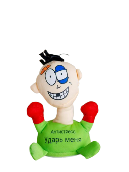 Интерактивная игрушка-антистресс Удар меня на присосках 27 см Зеленый