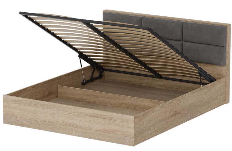 Кровать двуспальная Everest Лайт КЛ-1600 каркас с подъемным механизмом и ламельным основанием Сонома (11447) - фото 2 Кровать двуспальная Everest Лайт КЛ-1600 каркас с подъемным механизмом и ламельным основанием Сонома (11447) - фото 2