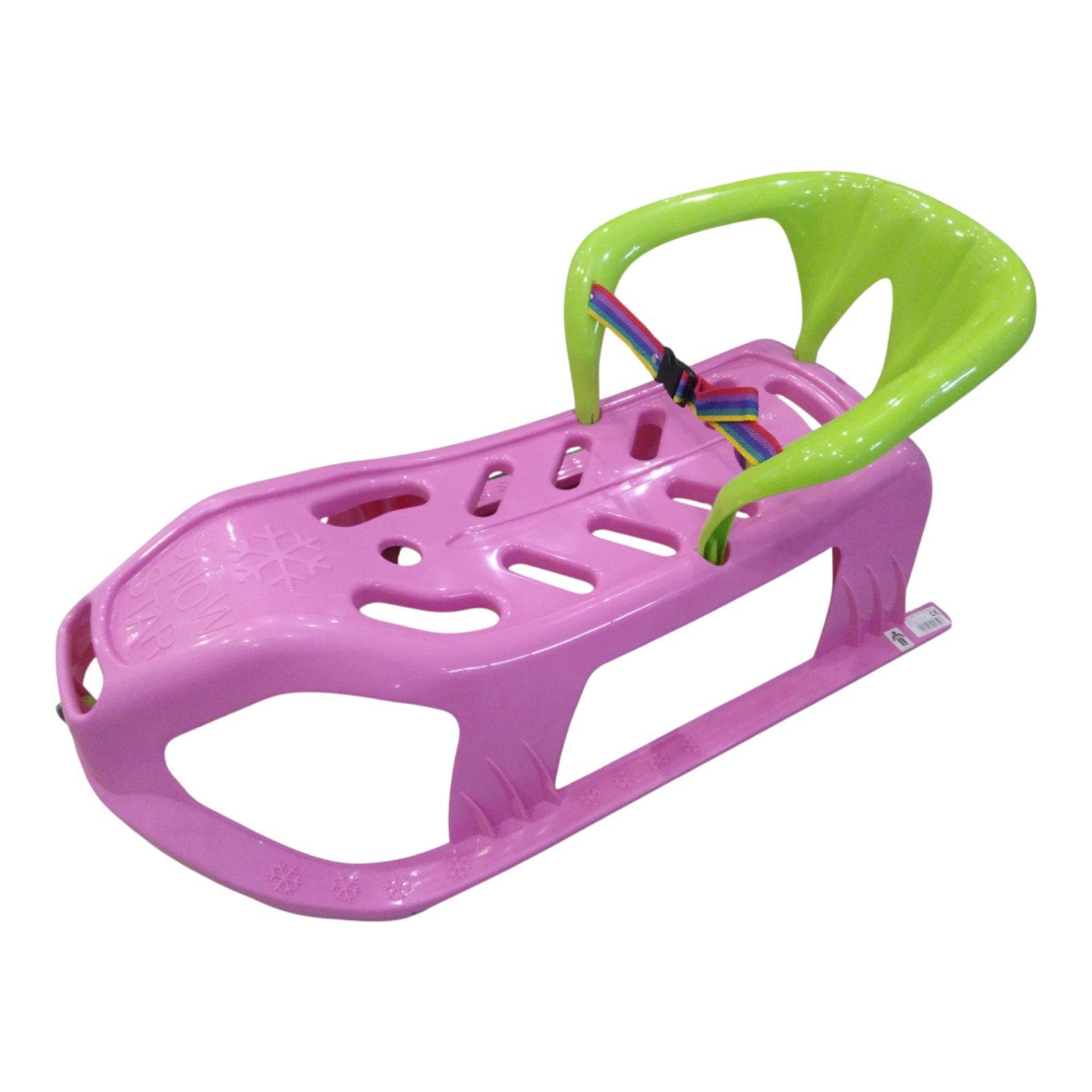 Санки-дитячі зі спинкою Marmat Snow Star Рожевий (11118) - фото 5 Санки-дитячі зі спинкою Marmat Snow Star Рожевий (11118) - фото 5