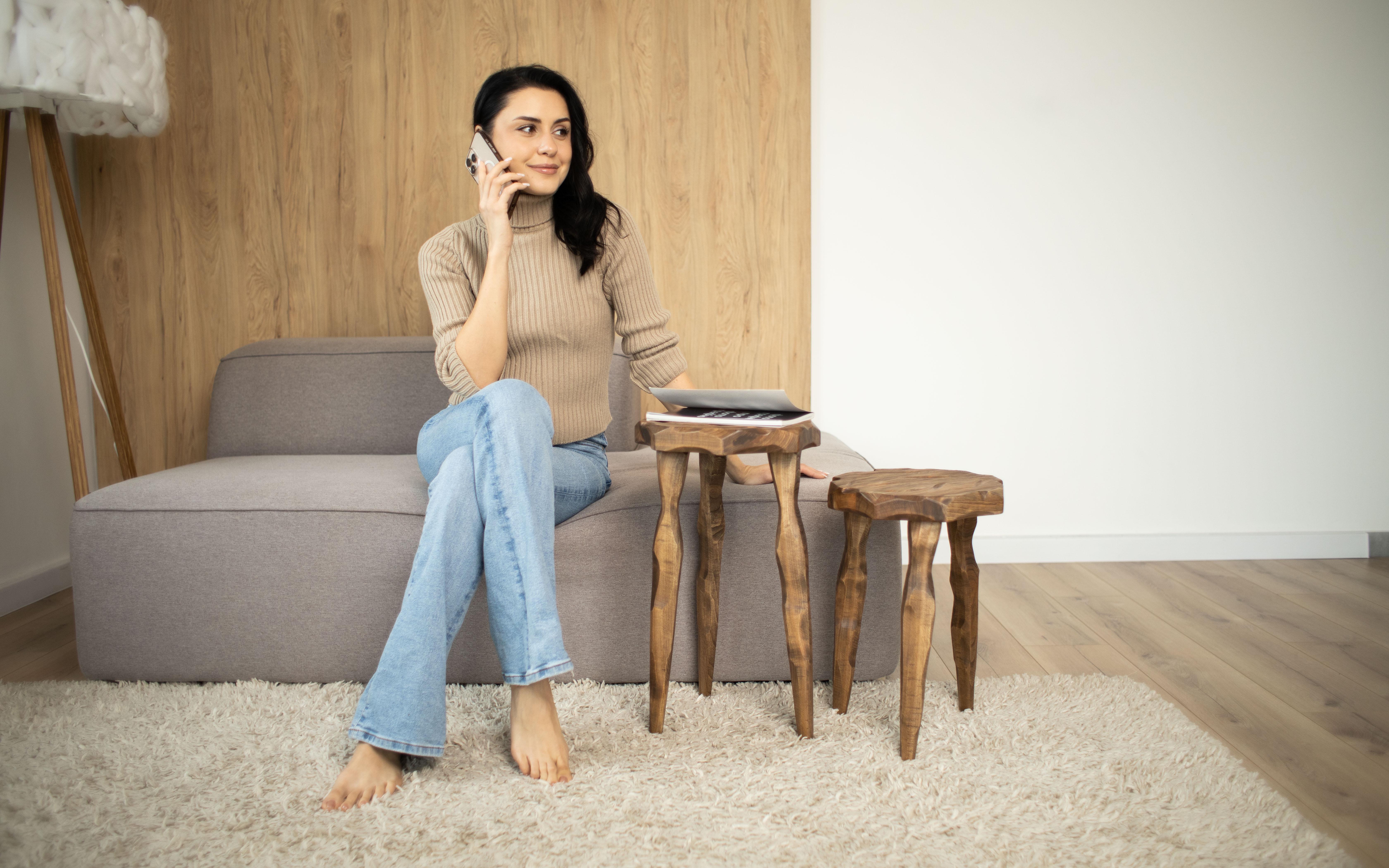 Табуретка/підставка Klenn з вишні (TB-PD-40-3) - фото 4 Табуретка/підставка Klenn з вишні (TB-PD-40-3) - фото 4