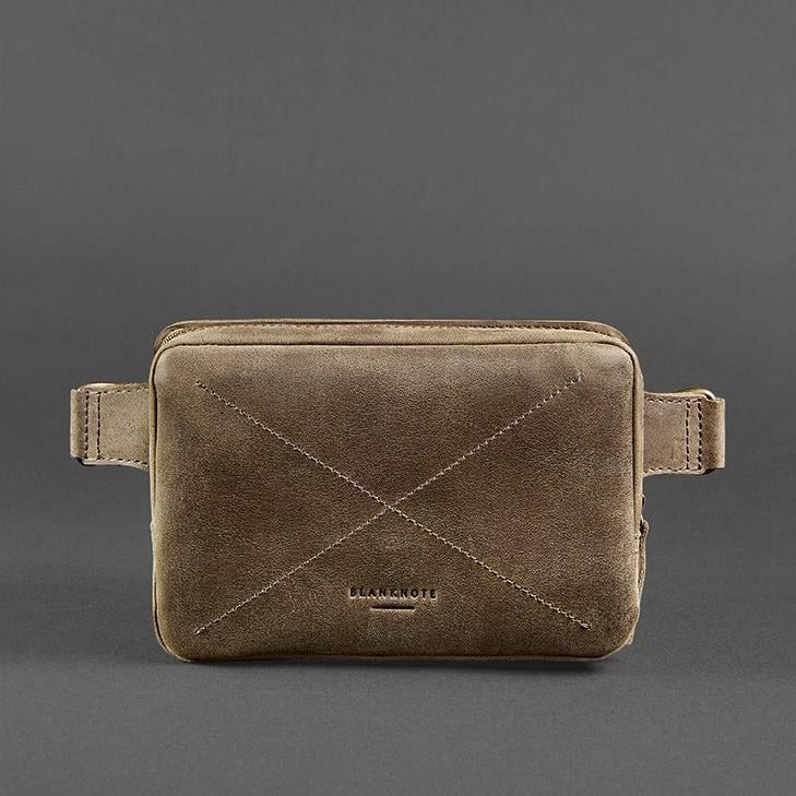 Поясна сумка шкіряна Dropbag Mini Crazy Horse Темно-коричневий (A-026168)