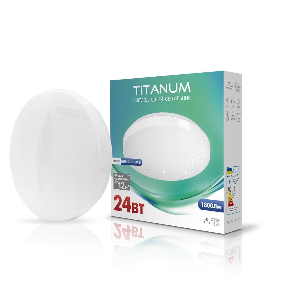 Светодиодный светильник настенно-потолочный TITANUM 24W 5000K 220V (TLCL-245S) Светодиодный светильник настенно-потолочный TITANUM 24W 5000K 220V (TLCL-245S)