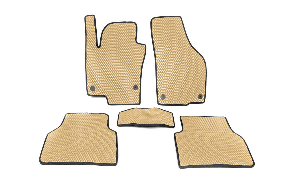 Автоковрики Digital Designs Volkswagen Tiguan 5N 2007- 5 шт. Бежевый (2130166640)