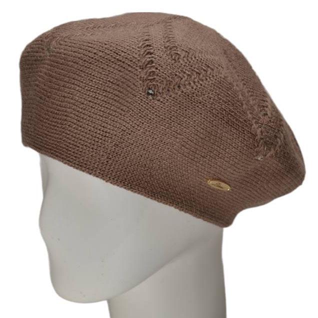 Берет женский Lirus Омега двойной шерстяной Темно-пудровый (111568)