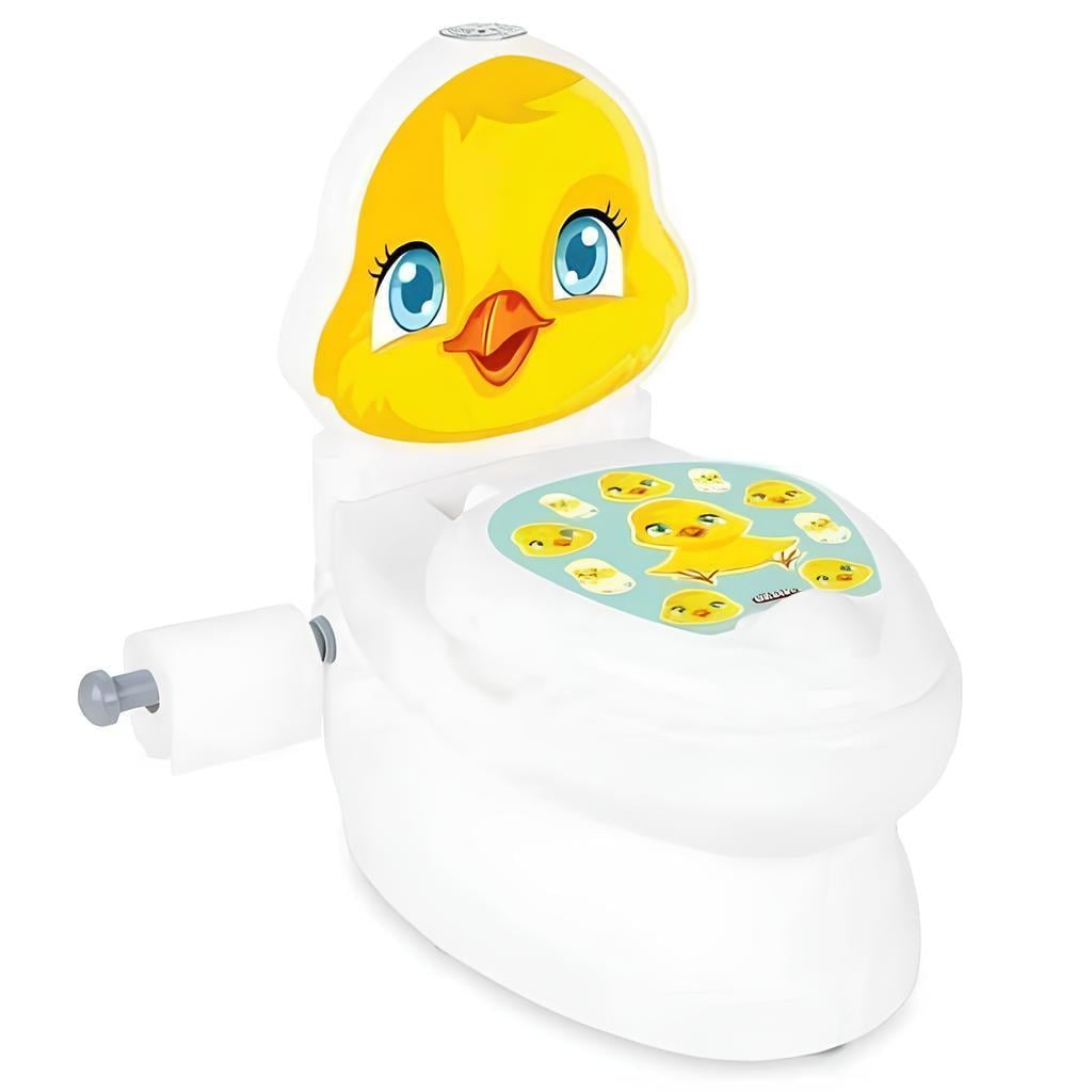 Горщик дитячий з кришкою Pilsan 07-564 із пластику з тримачем для паперу 41х26х45 см Білий (150-7-154197)