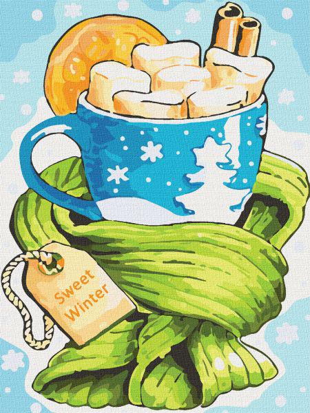 Картина по номерам Сладкая зима