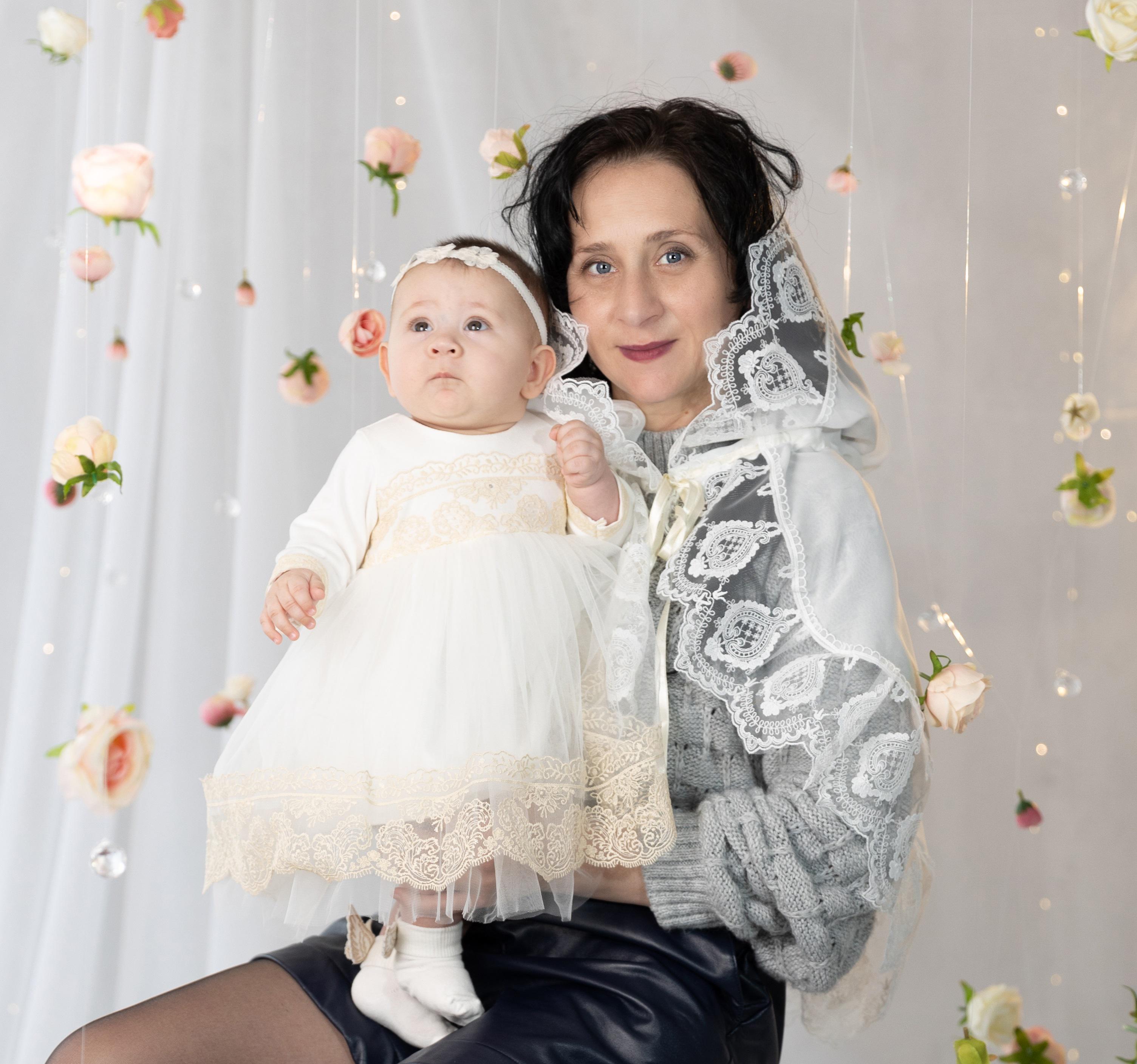 Сукня дитяча святкова Ванесса з мереживом і фатином для хрестин/дня народження/фотосесії р. 92 Молочний (29705822) - фото 8 Сукня дитяча святкова Ванесса з мереживом і фатином для хрестин/дня народження/фотосесії р. 92 Молочний (29705822) - фото 8