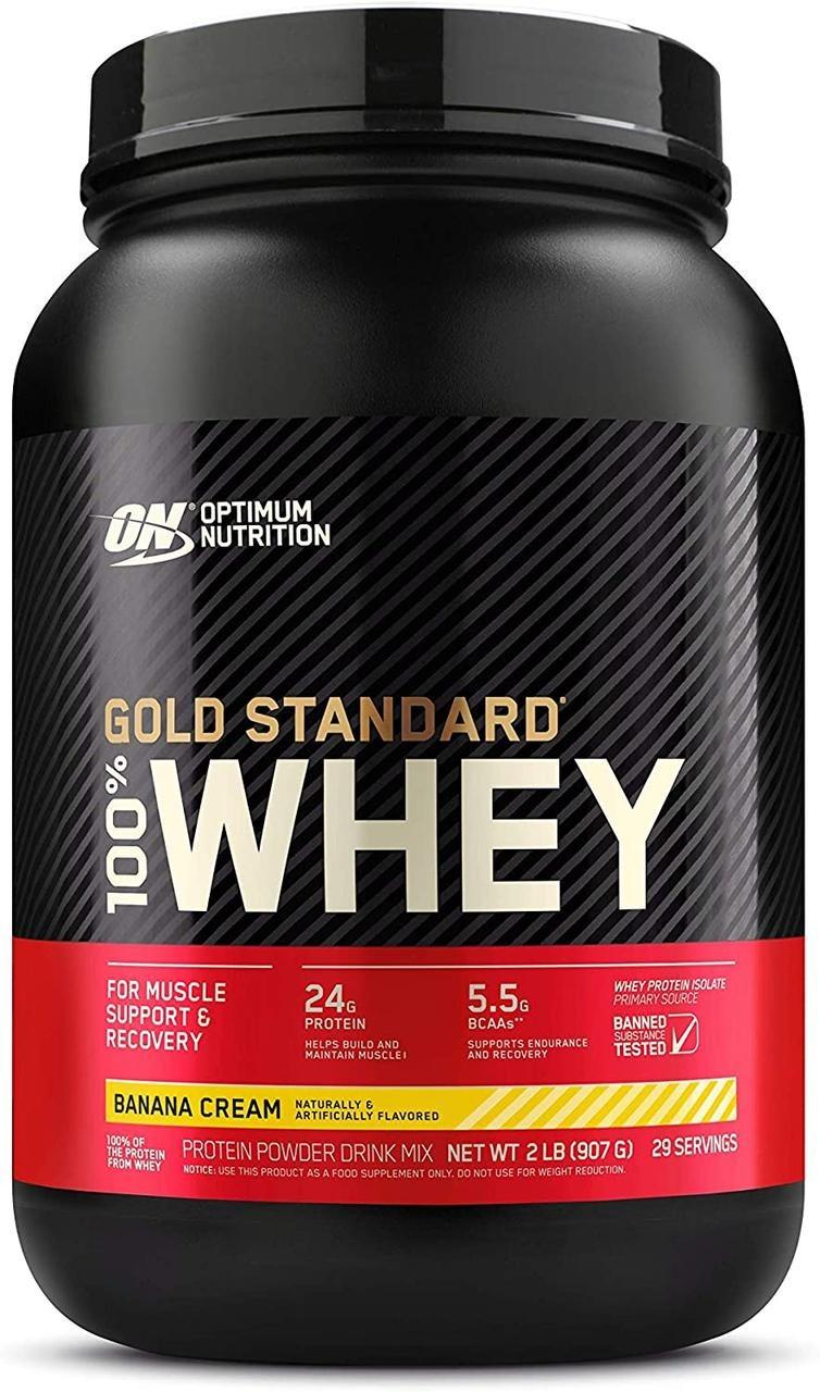 Протеин Optimum Nutrition 100% Whey Gold Standard Банановый крем 907 г