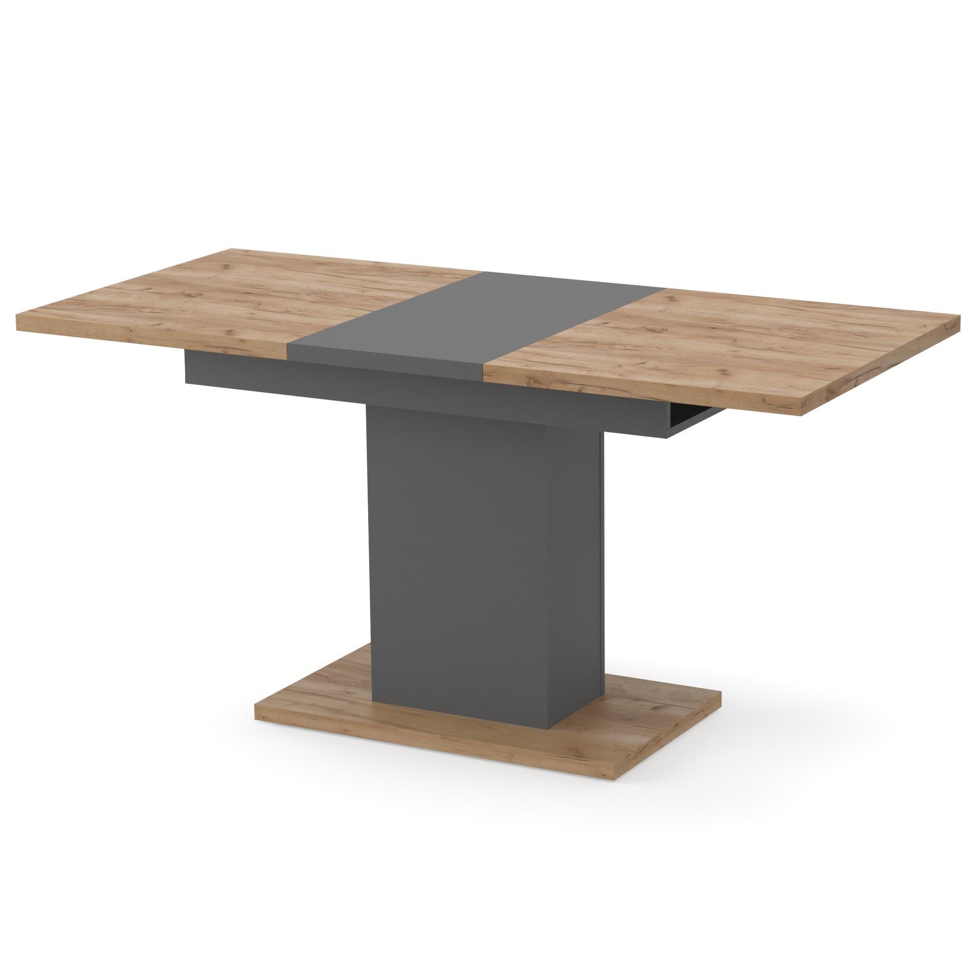 Стол раздвижной Неман ГРЕЙС Дуб крафт золотой/Графит