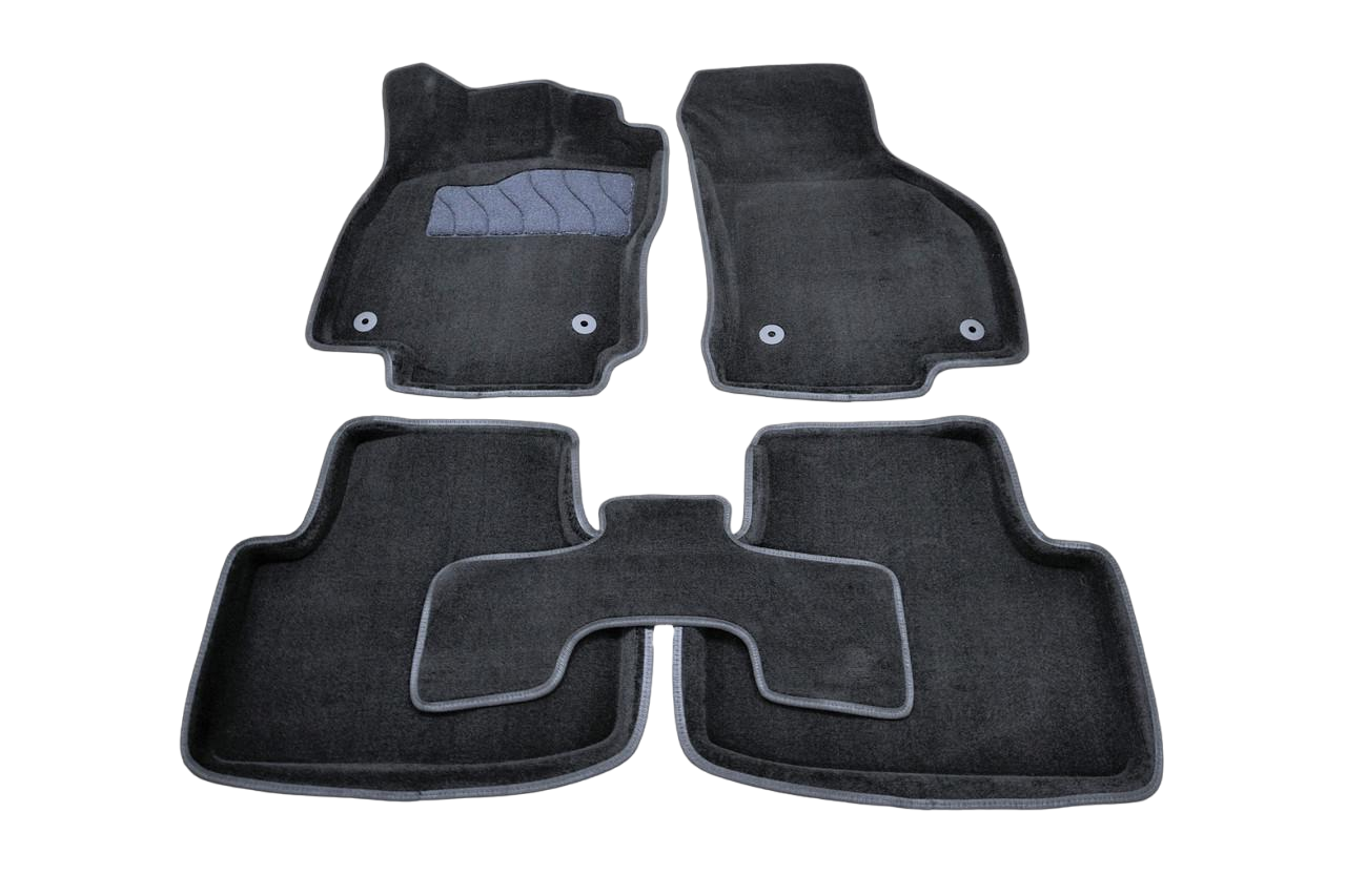 Коврики 3D в салон ворсовые SEINTEX для Volkswagen Passat B8 2015- 5 шт. Черный (88367)