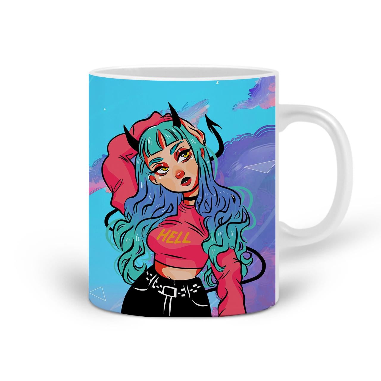 Чашка керамическая Девушка демон 330 мл (20259-2838)