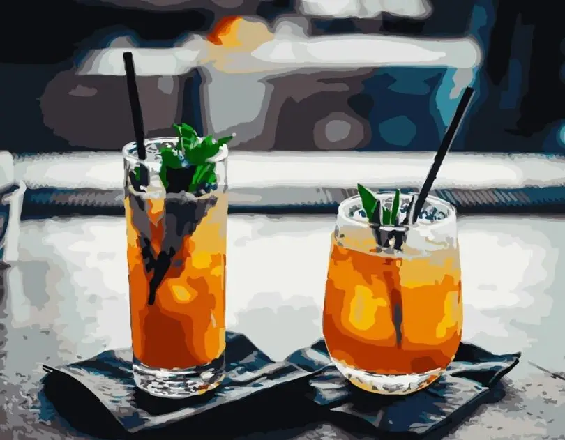 Картина по номерам Strateg Пара коктейлей 40x50 см (SR-B-GS291)