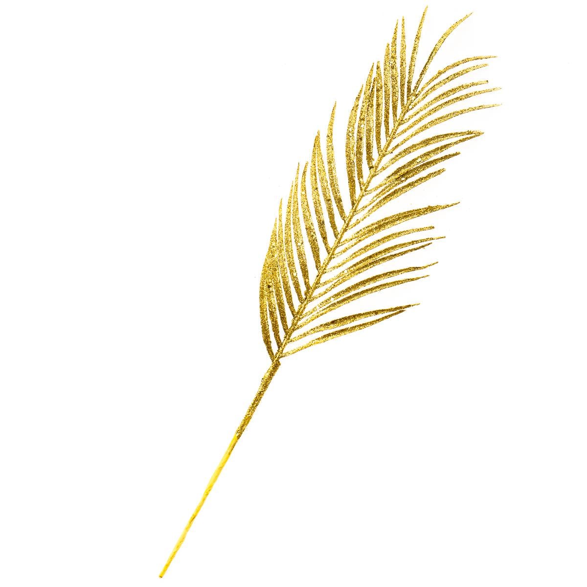 Гілка декоративна пальмовий лист 5 шт. Золотистий (8002-010)