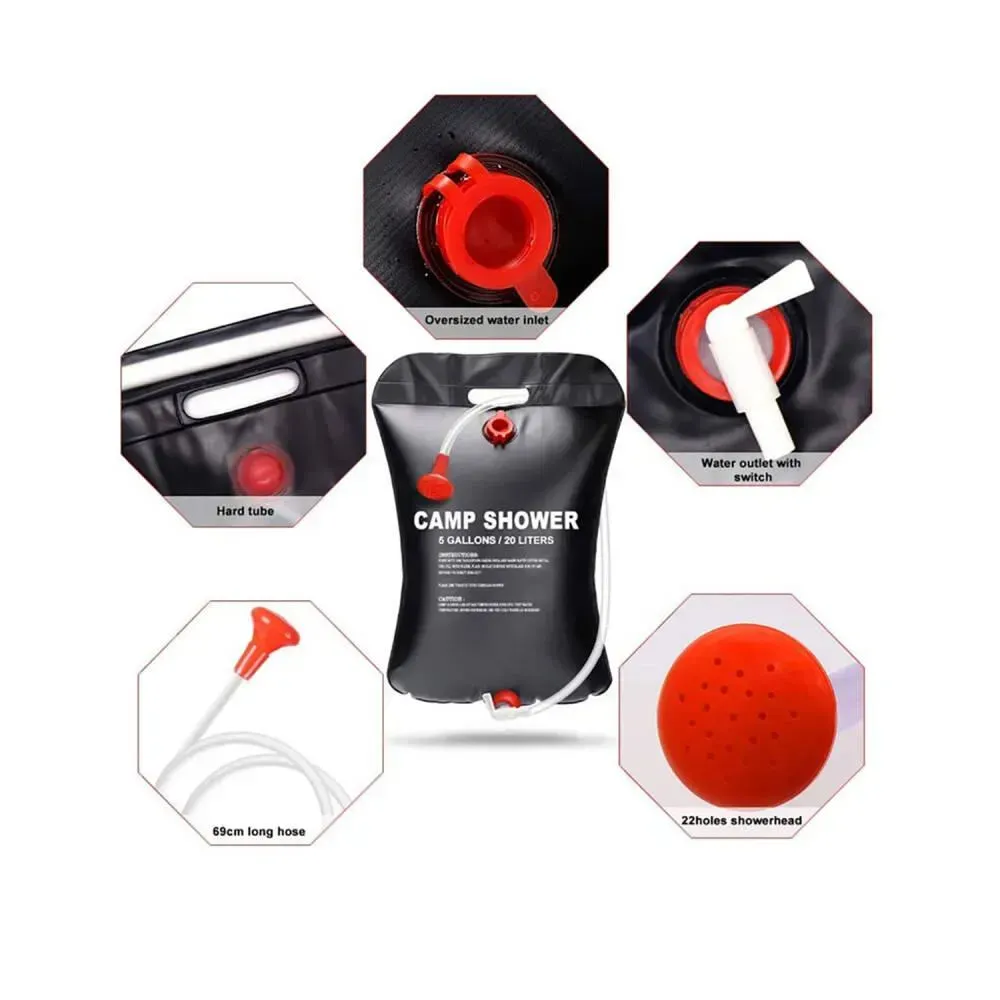 Душ туристичний переносний для кемпінгу Bass Polska 8148 25 л Чорний - фото 6 Душ туристичний переносний для кемпінгу Bass Polska 8148 25 л Чорний - фото 6