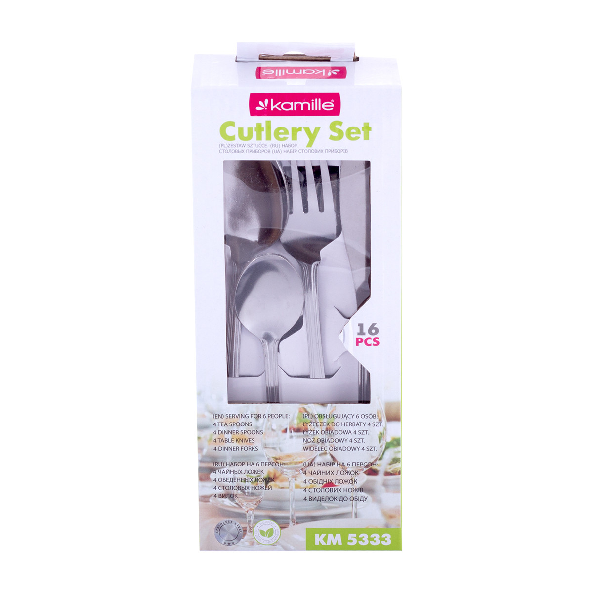 Набір столових приборів Kamille 16 пр. з нержавіючої сталі KM-5333 - фото 2 Набір столових приборів Kamille 16 пр. з нержавіючої сталі KM-5333 - фото 2