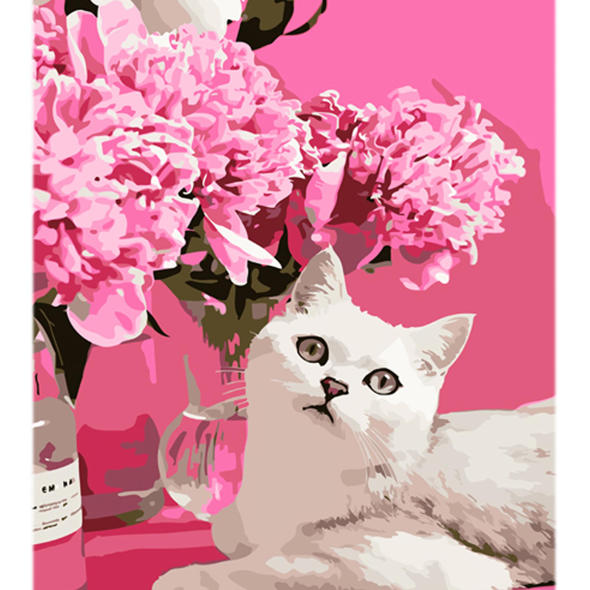 Картина по номерам Strateg Премиум Нежность в розовом с лаком и уровнем 30x40 см (Str-LY73)