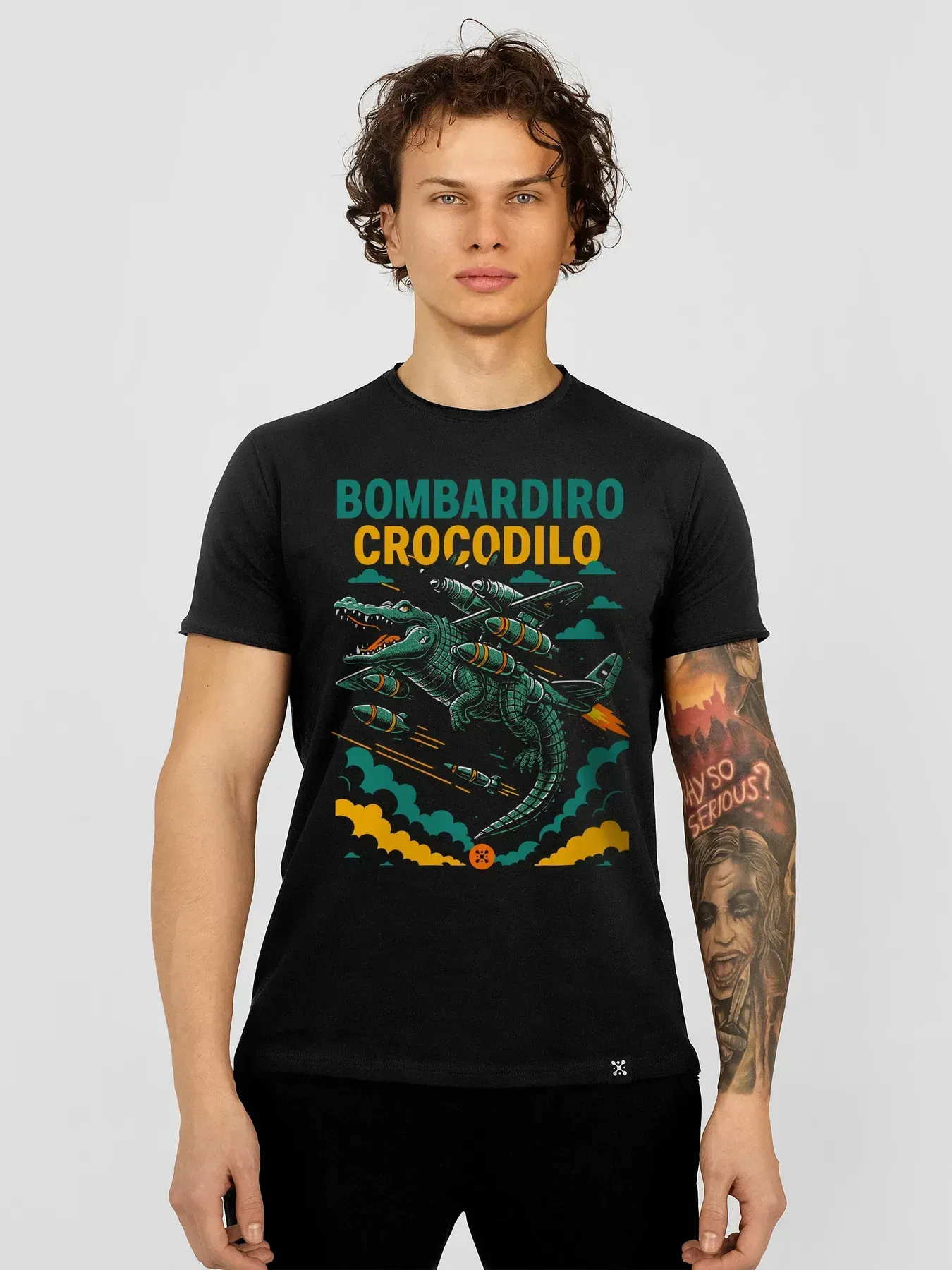 Футболка мужская Bombardiro Crocodilo 2XL Черный (27038458)