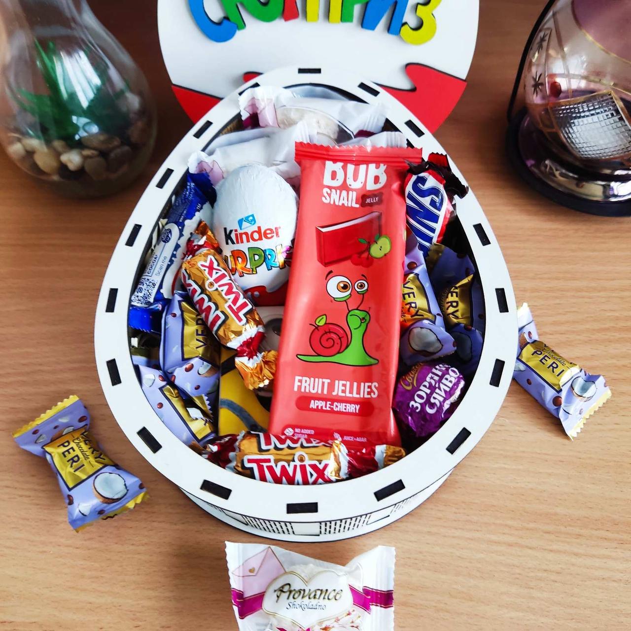 Подарочный бокс киндер с конфетами для ребенка/девушки на новый год/день рождения/8 марта (ar108)