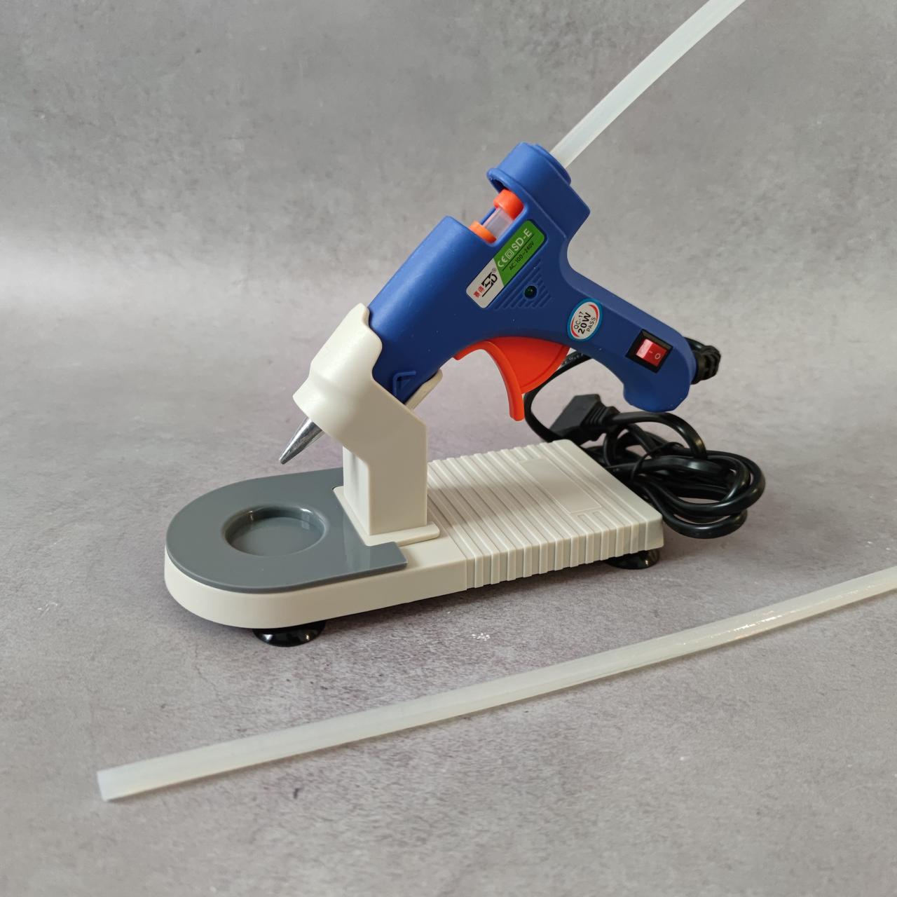 Термопістолет клейовий з підставкою та клеєм (2120249791)