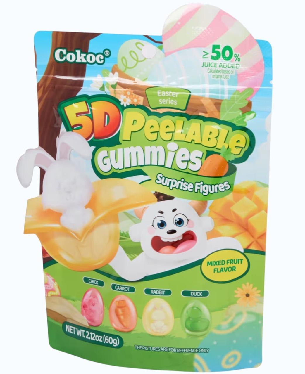 Конфеты желейные Cokoc 5D Peelable Gummies Mixed Fruit Flavor 60 г (2943022110)