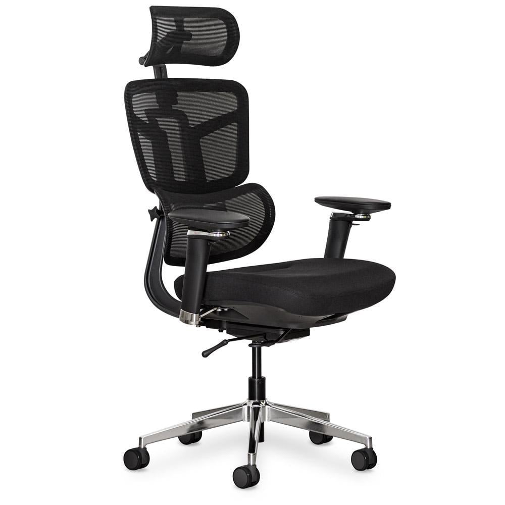 Кресло Mealux S4 Air Fabric сидения ткань/спинка cетка Black (HF-S4 F/B)