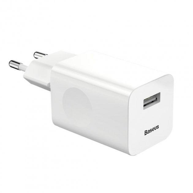 Мережевий зарядний пристрій Baseus Wall Charger QC 3.0 Білий