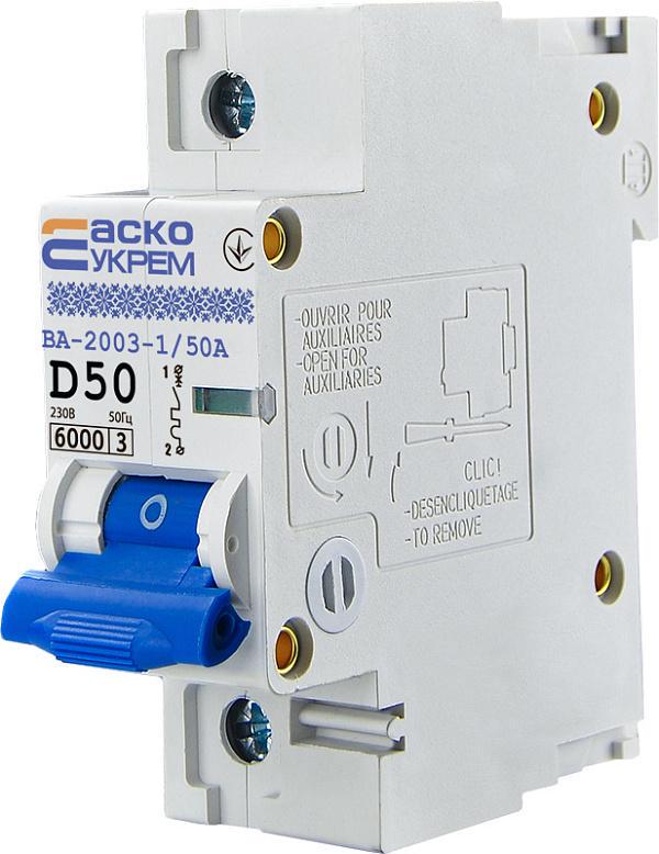 Автоматический выключатель АСКО-УКРЕМ ВА-2003 1р 50А (A0010030006) Автоматический выключатель АСКО-УКРЕМ ВА-2003 1р 50А (A0010030006)