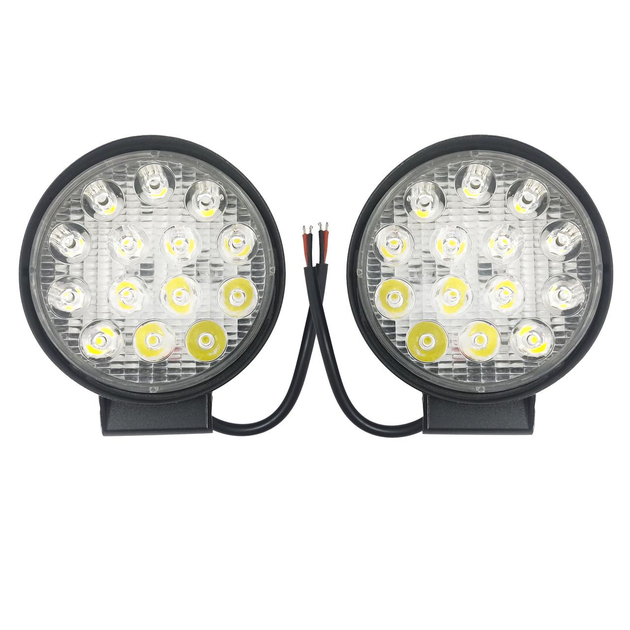 Комплект LED фар дальнего света на 14 диодов 27T-42W/25/S