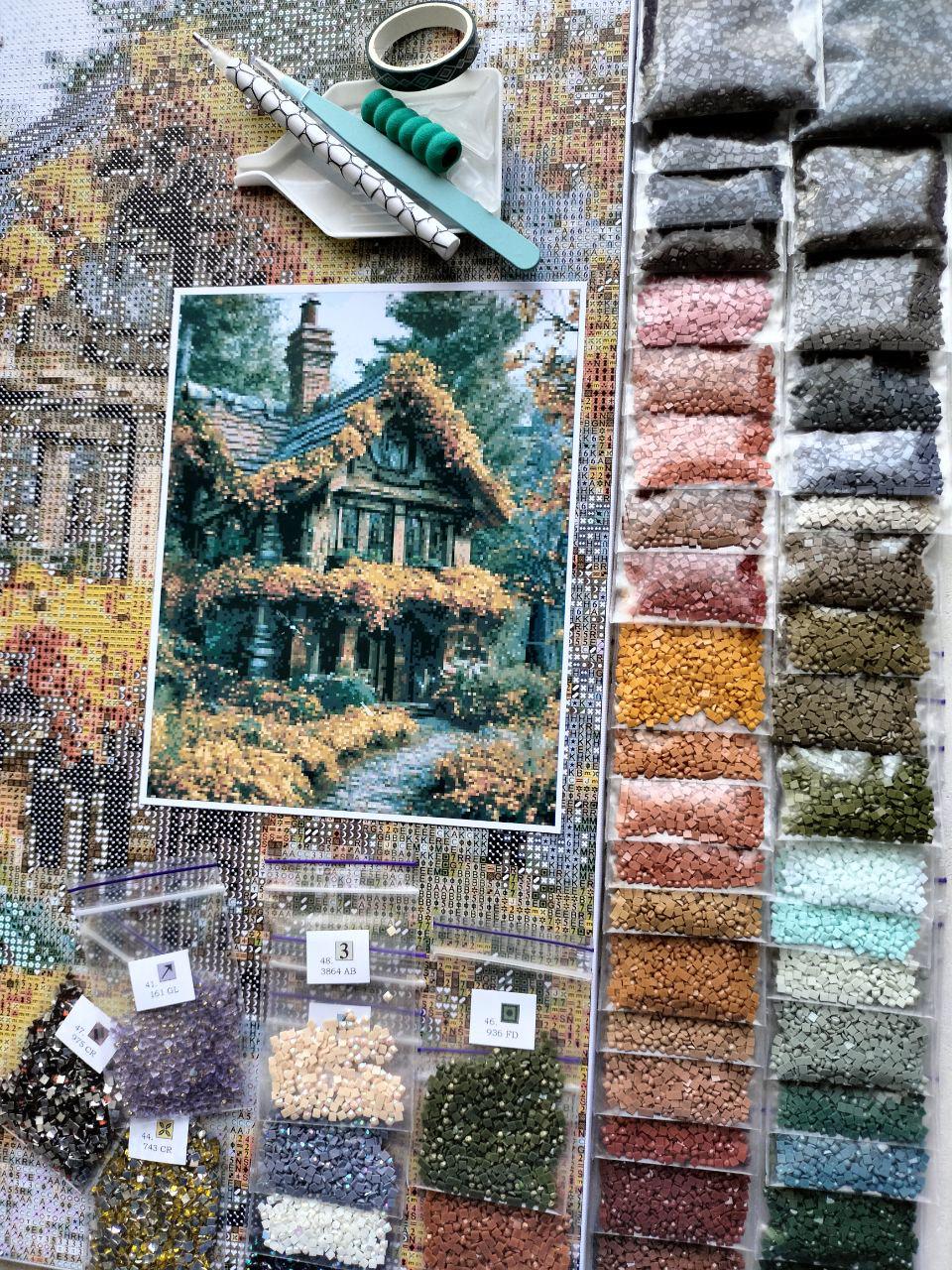 Алмазная мозаика АлМазка Осень под окном квадратные алмазы без подрамника 40x50 см (АлМ-286) - фото 5 Алмазная мозаика АлМазка Осень под окном квадратные алмазы без подрамника 40x50 см (АлМ-286) - фото 5
