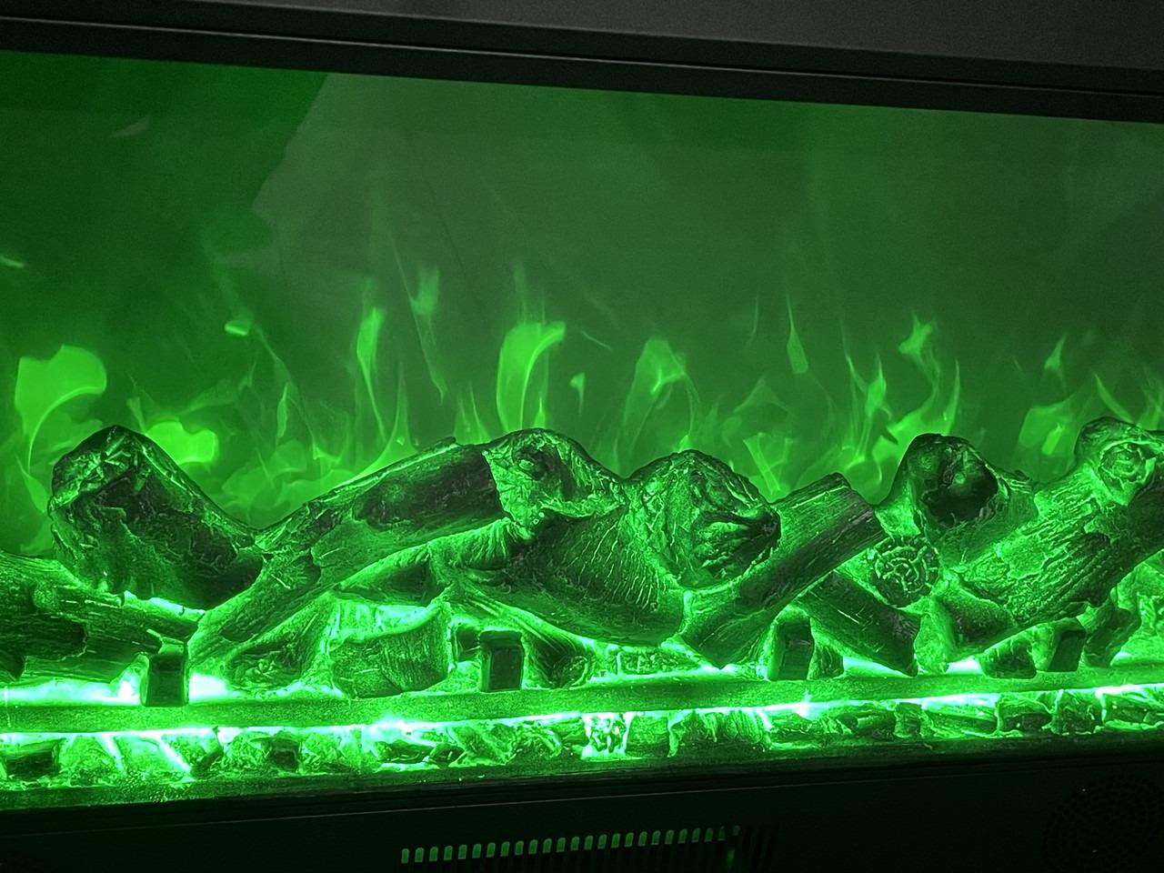 Електричний камін Logos Long 158 1500 Вт Bluetooth звук потріскування дров White/Black (10080146) - фото 8