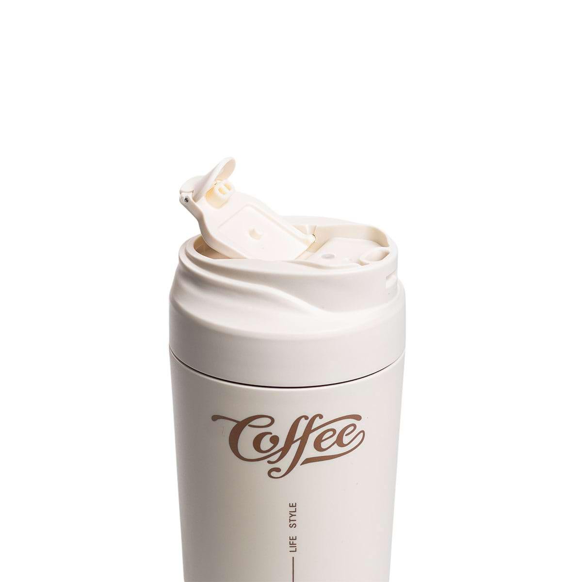 Термокружка Coffee з керамічною колбою 480 мл Бежевий (HP-14-14BE) - фото 2 Термокружка Coffee з керамічною колбою 480 мл Бежевий (HP-14-14BE) - фото 2