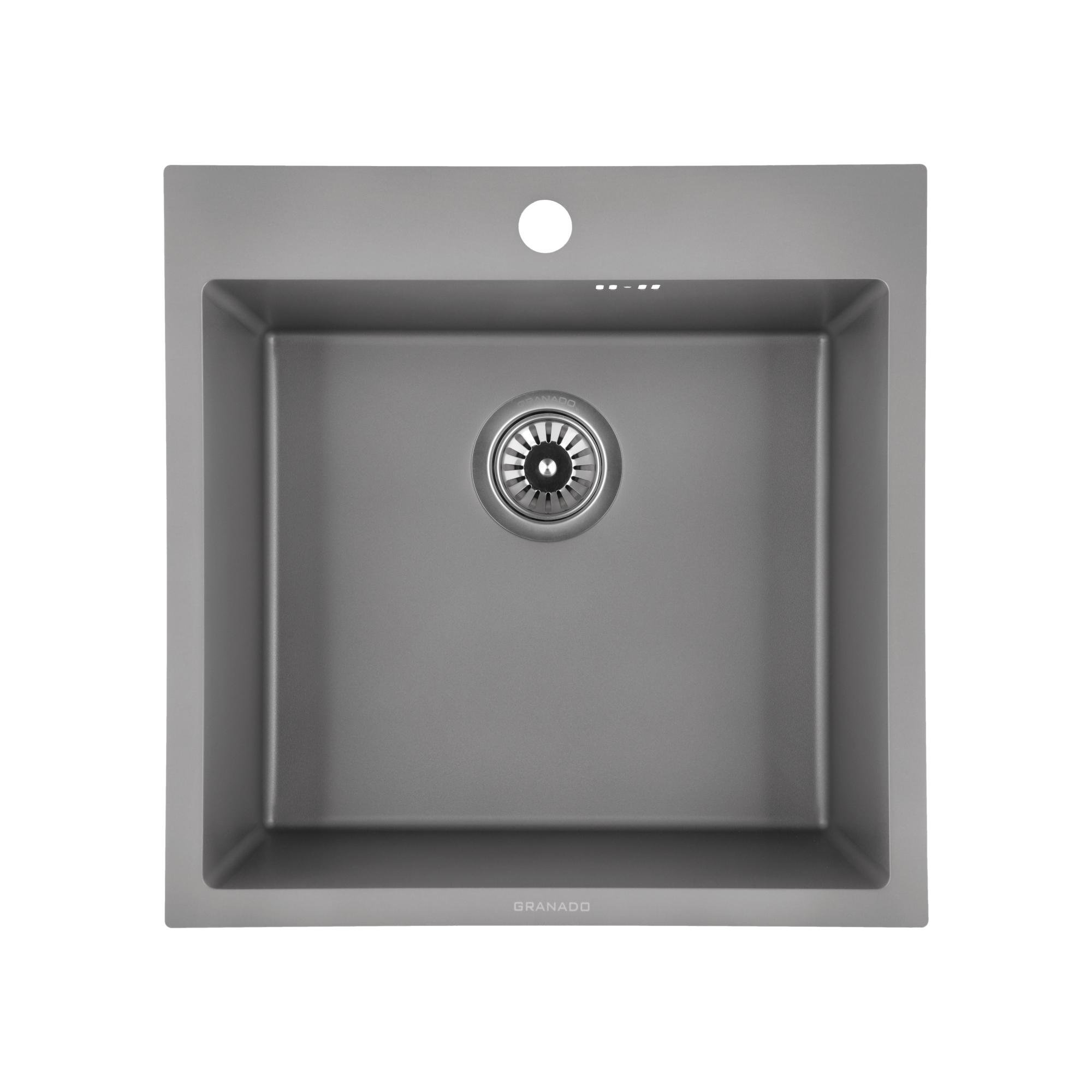 Мийка сталева Granado Galera S201 Textures 500х500х220 мм Grey - фото 1 Мийка сталева Granado Galera S201 Textures 500х500х220 мм Grey - фото 1
