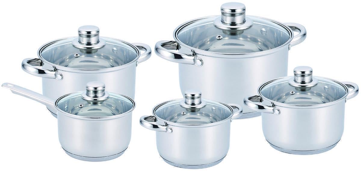 Набор посуды из нержавеющей стали Benson BN-207 10 пр.