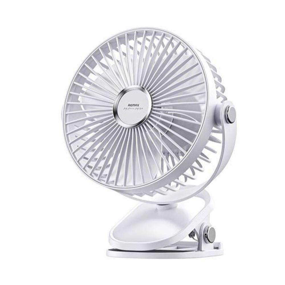 Вентилятор портативный Remax F41 на прищепке настольный с аккумулятором 1200 mAh White (000526)