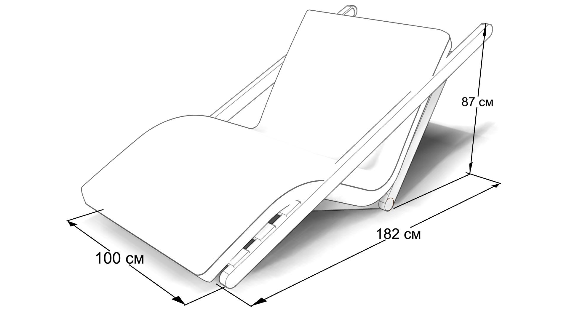 Футон-реклайнер Futon Art S 100х200 каркас/матрас Белый/Белый - фото 5