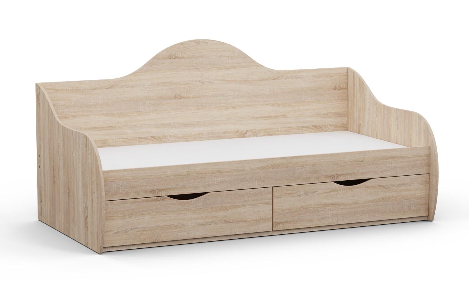 Кровать односпальная L-4 1932х1000х954 мм Дуб Сонома (18350477)