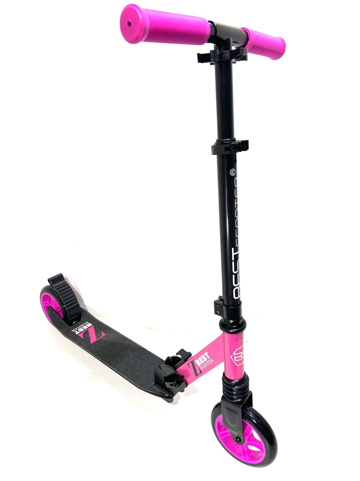 Самокат двухколесный Best Scooter 85886 колеса 145 мм Черный/Розовый  (41384773)