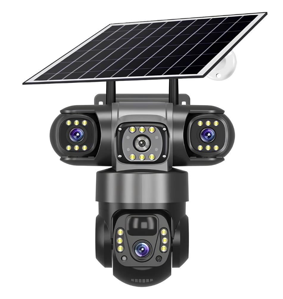 Камера відеоспостереження вулична XON 4G 8000 mAh Solar 1080P SmartCam з акумулятором та потрійним об'єктивом Чорний (TCBSM23VB 3992) Камера відеоспостереження вулична XON 4G 8000 mAh Solar 1080P SmartCam з акумулятором та потрійним об'єктивом Чорний (TCBSM23VB 3992)