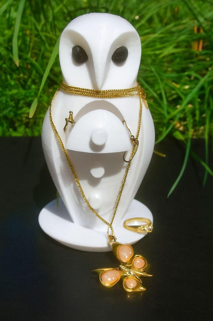 Дизайнерская шкатулка для украшений Мудрая Сова с выдвижными ящиками 9x17x9 см (2868635258)