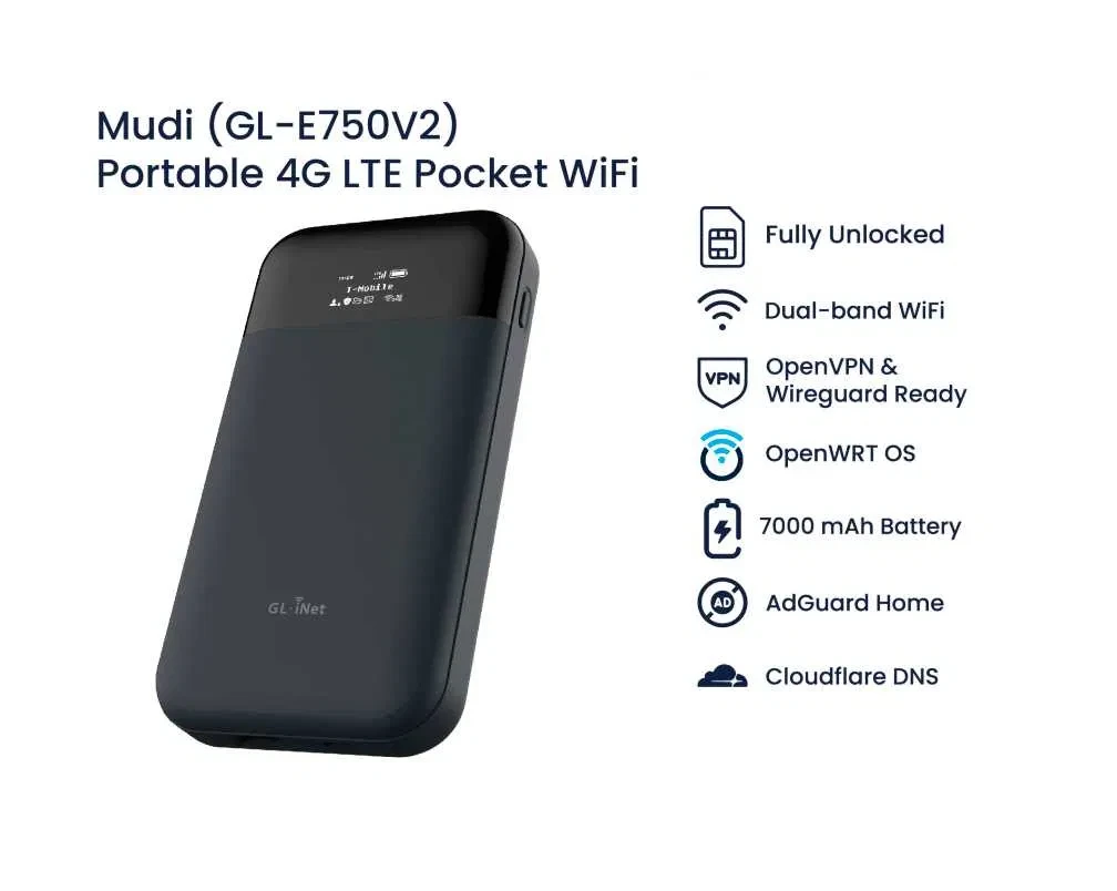 Роутер GL-iNet 4G WIFI MUDI V2 GL-E750V2 OpenVPN WireGuard Tor - фото 3