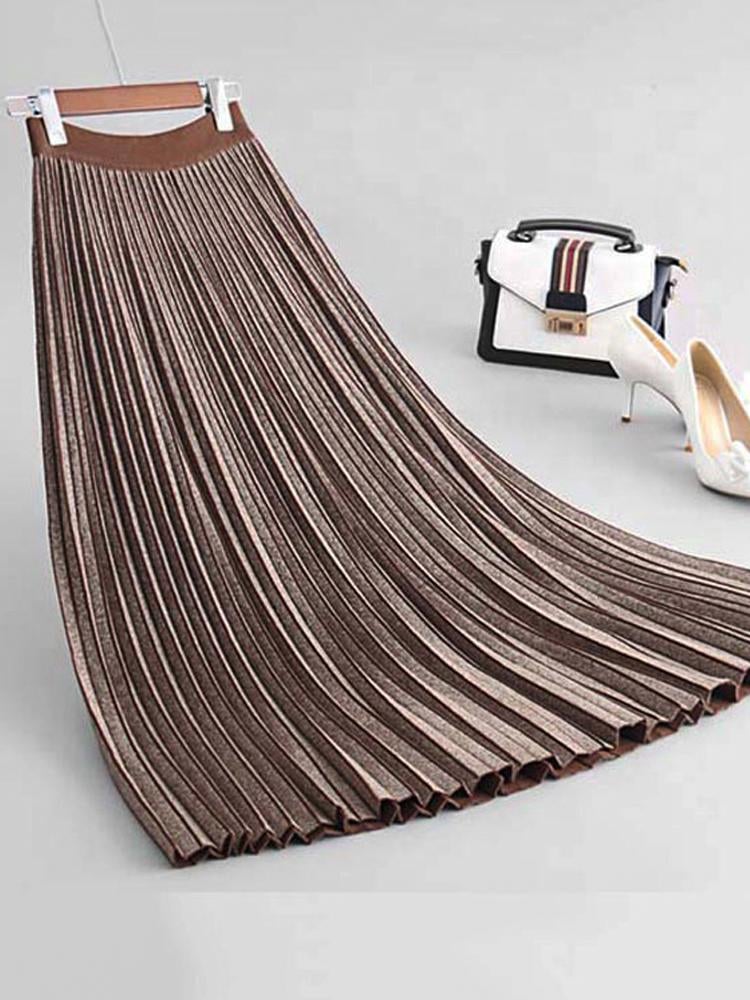 Юбка миди двусторонняя Forza Viva MW-KS-1902A трикотажная р. 42 Коричневый (17852306) - фото 5 Юбка миди двусторонняя Forza Viva MW-KS-1902A трикотажная р. 42 Коричневый (17852306) - фото 5