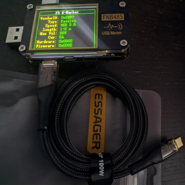 Кабель Essager Type-C PD 100w Fast Charge Black-Transparent 1 м (25397242) - фото 9 Кабель Essager Type-C PD 100w Fast Charge Black-Transparent 1 м (25397242) - фото 9