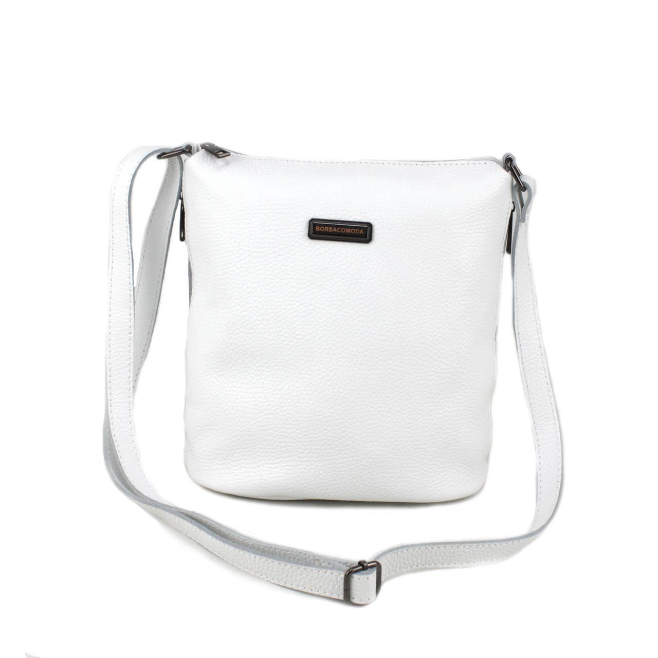 Сумка-планшет Borsacomoda 878030 из натуральной кожи Белый