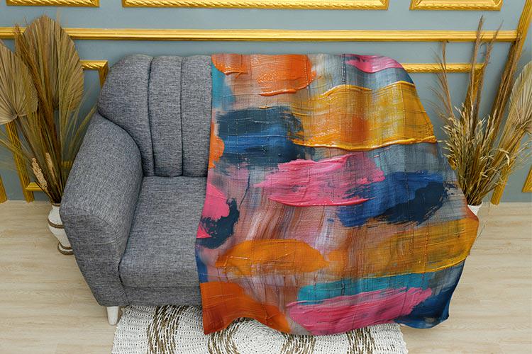 Плед Paint spots плюш однослойный 135х150 см (114274)