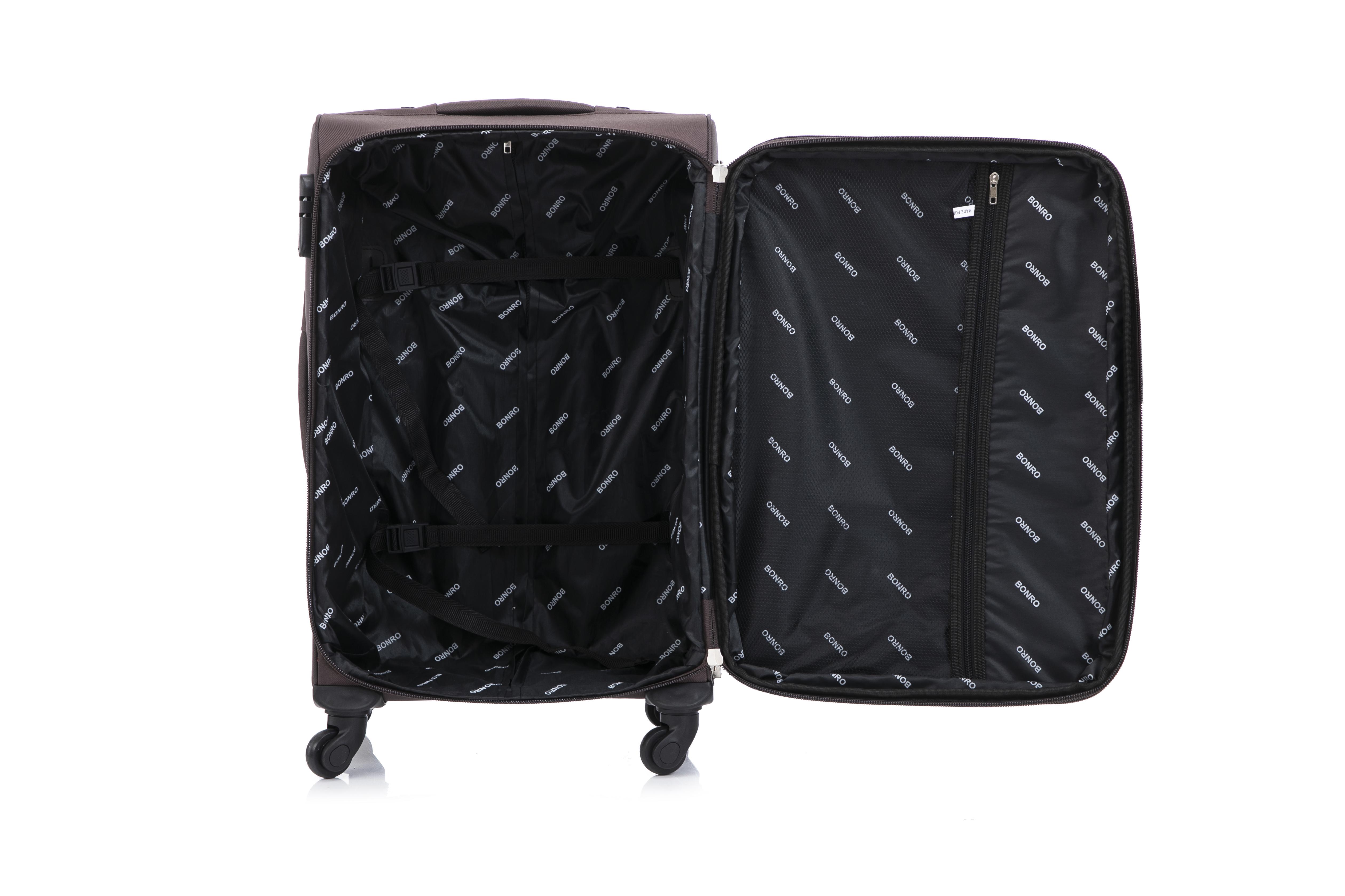 Чемодан Bonro Tourist 4 колеса невеликий Коричневий (2181) - фото 19